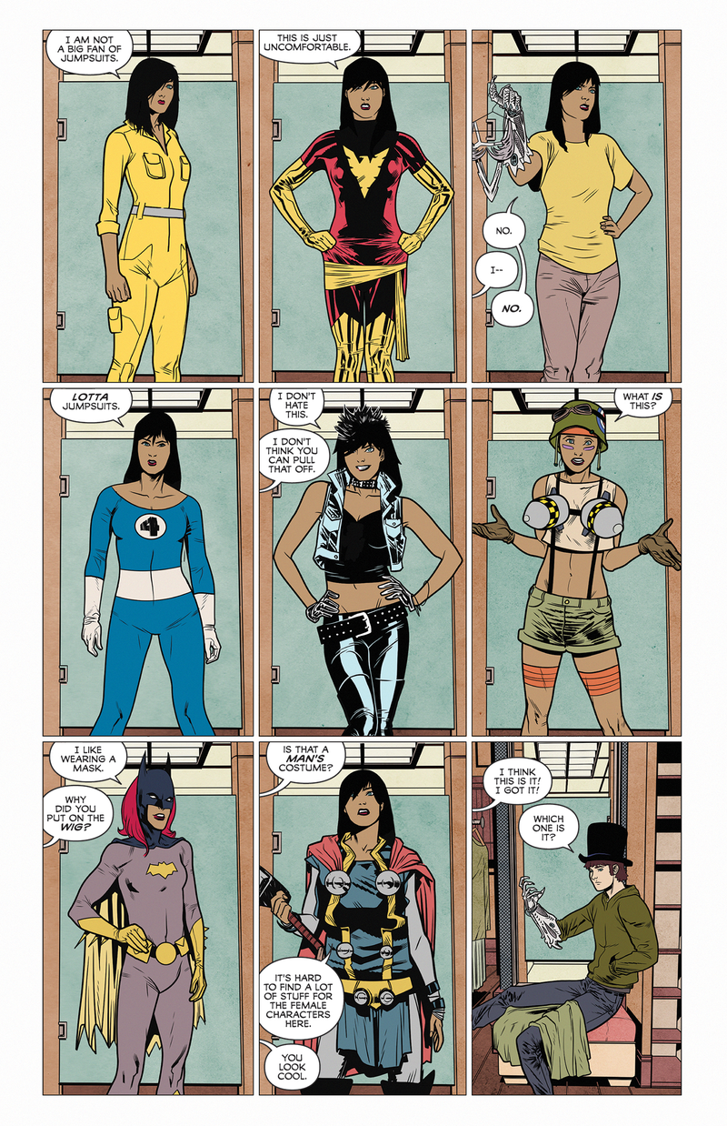 Illustration for article titled We Can Never Go Home Comic Mocks Even More Female Superhero Outfits